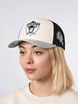 Бейсболка MITCHELL NESS арт. HP14950-ORAOFWH Oakland Raiders NFL (кремовый / светло-серый)